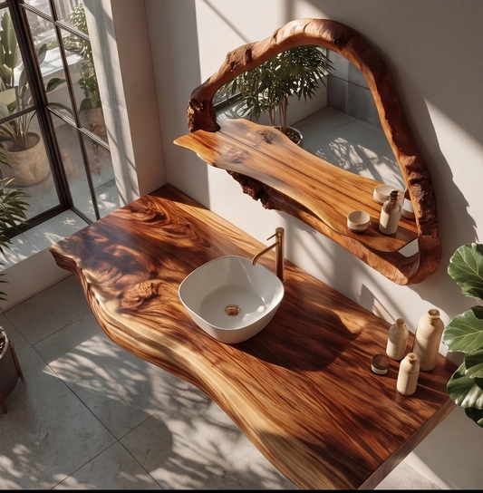 Live Edge Floating Bathroom Vanity