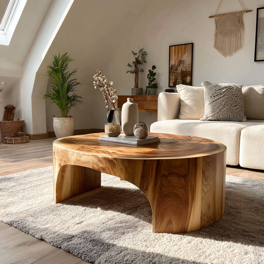 Organic Modern Solid Wood Coffee Table