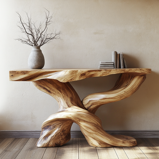 Handmade Wood Entryway Console Table