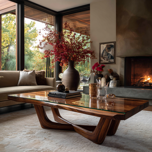 Handmade Modern Live Edge Coffee Table