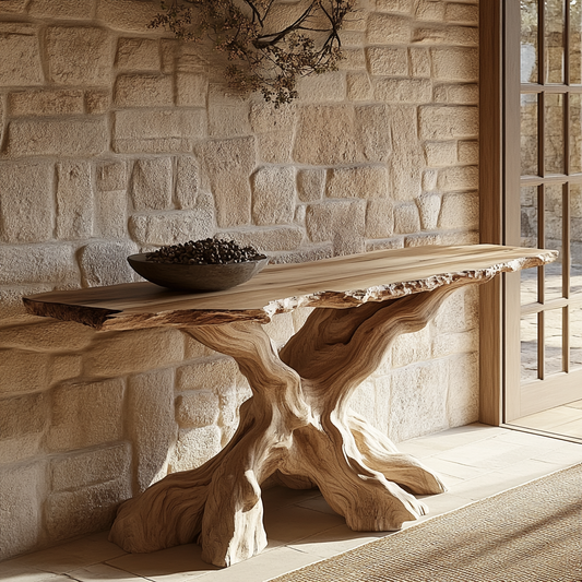 Rustic Live Edge Console Table