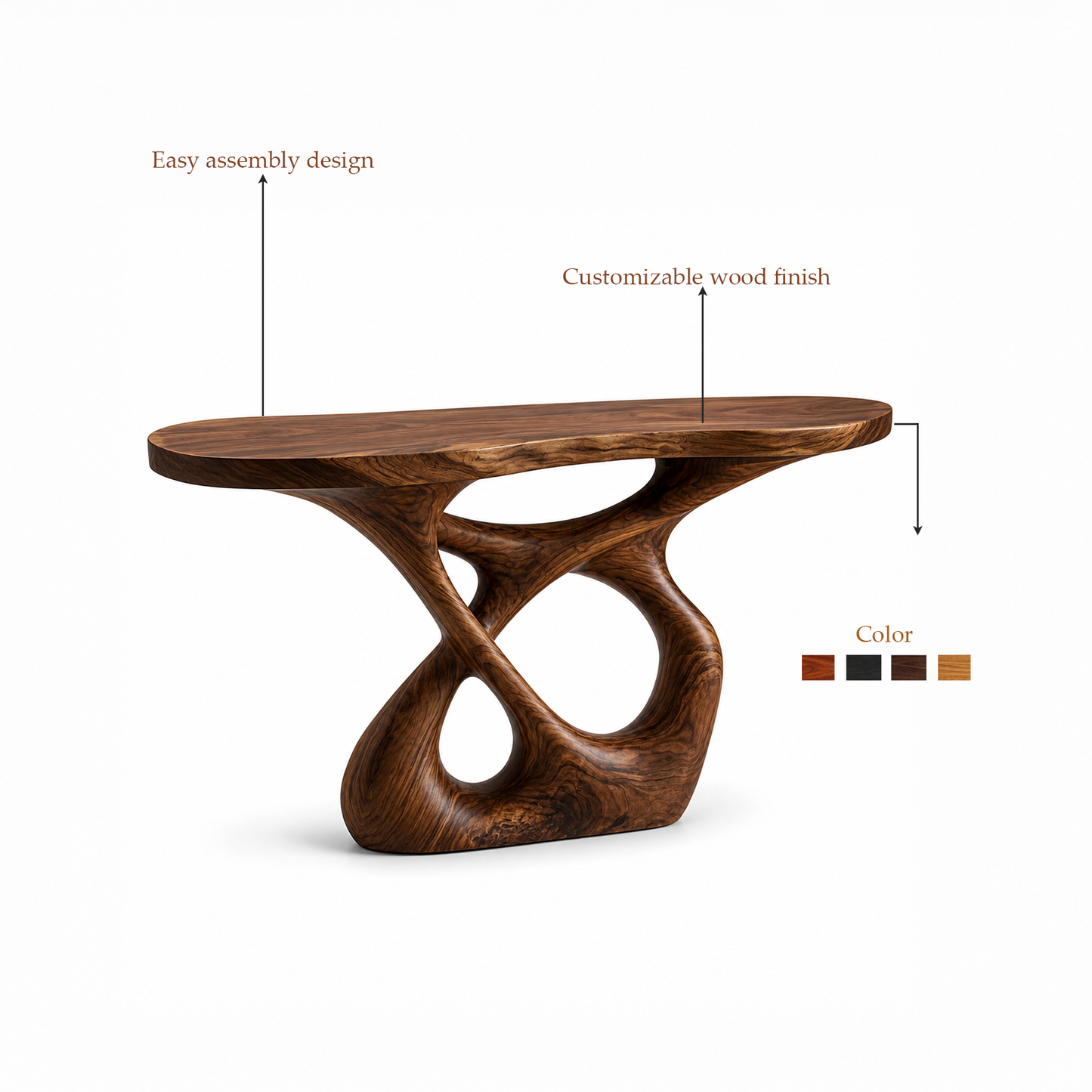 Handmade Solid Wood Bathroom Vanity Console