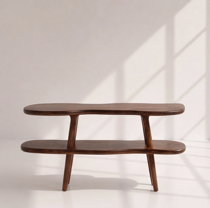 Mid Century Modern Wood Console Table