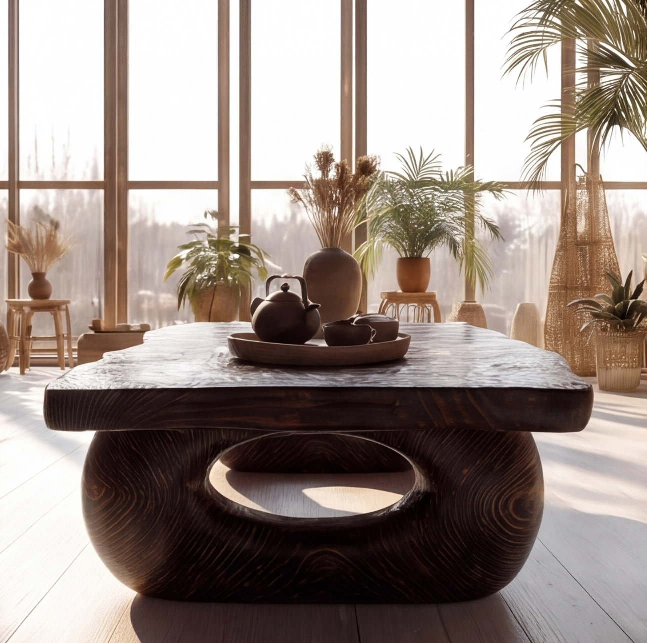 Handmade Solid Wood Rustic Coffee Table
