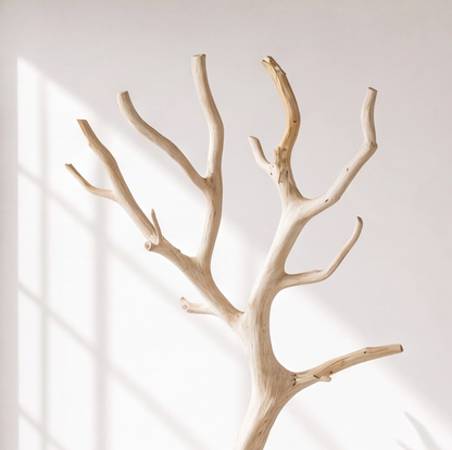 Rustic Wood Tree Coat Rack Stand