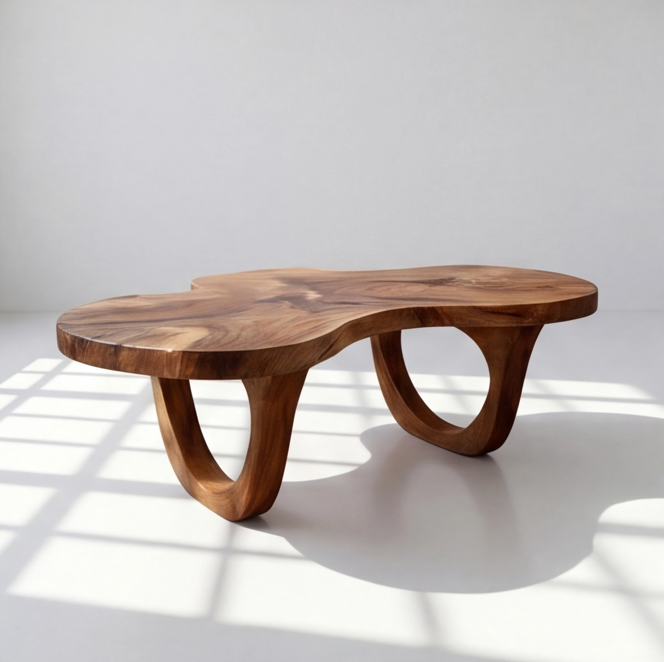 Solid Wood Organic Freeform Coffee Table