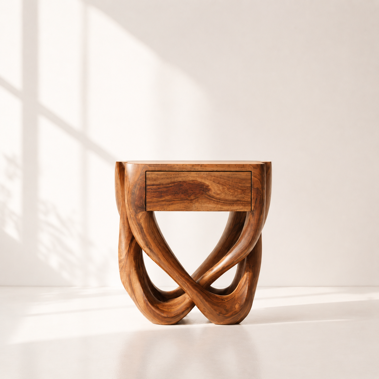 Organic Modern Wood Minimalist Nightstand