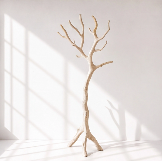 Rustic Wood Tree Coat Rack Stand