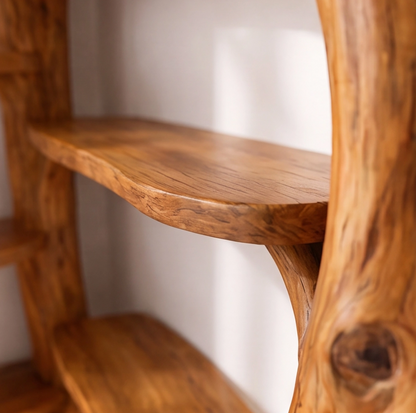 Solid Wood Corner Tree Bookshelf