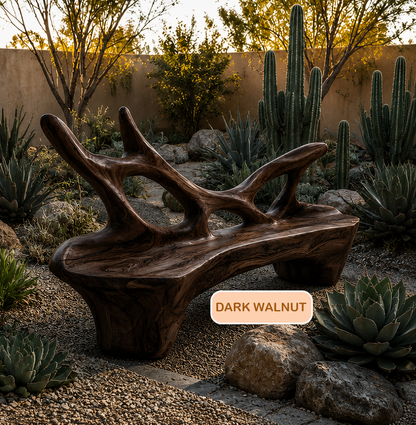 Sculptural Organic Wood Bench