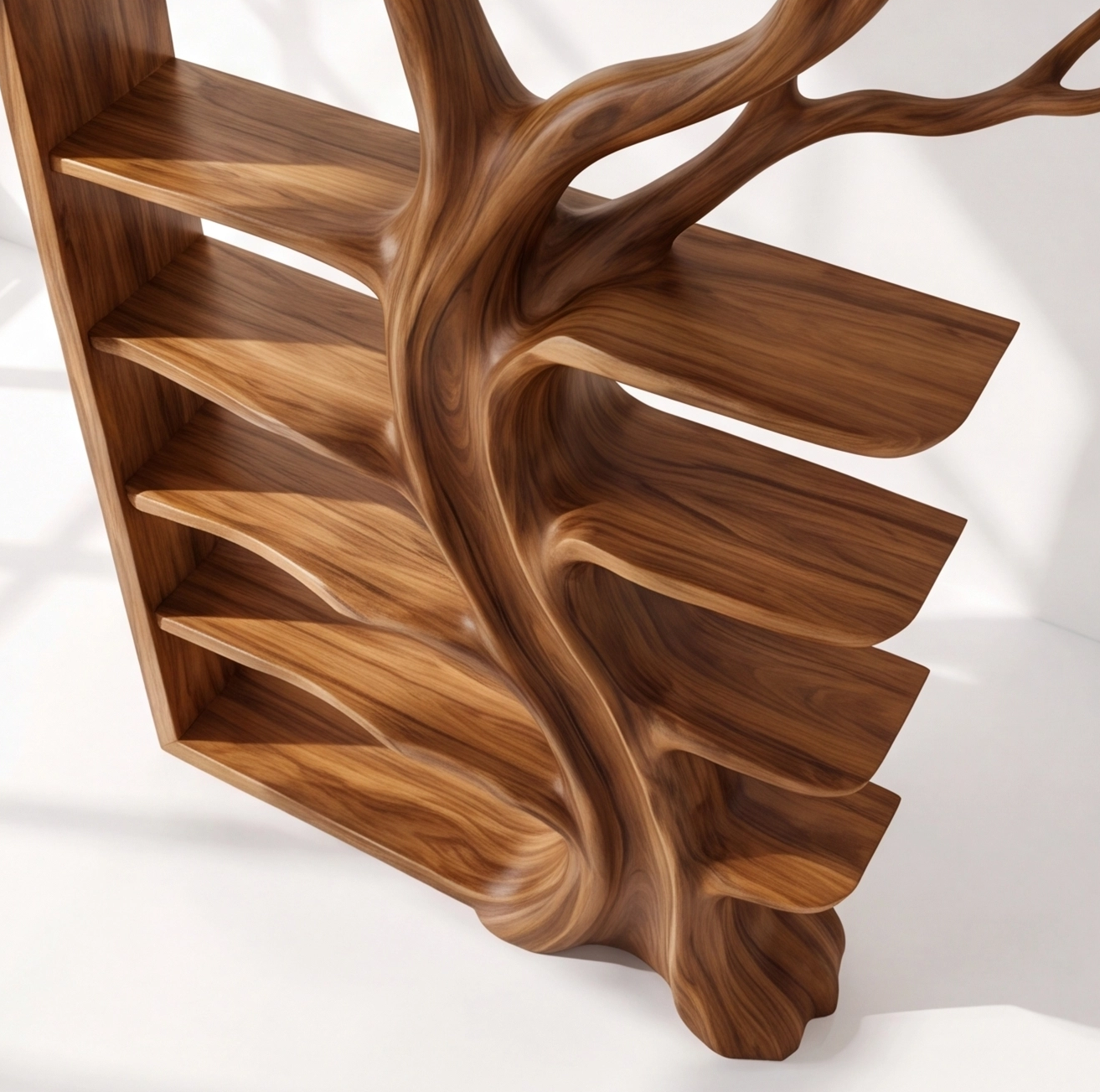 Solid Wood Bookcase Room Divider