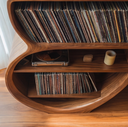 Organic Modern Record Player Stand