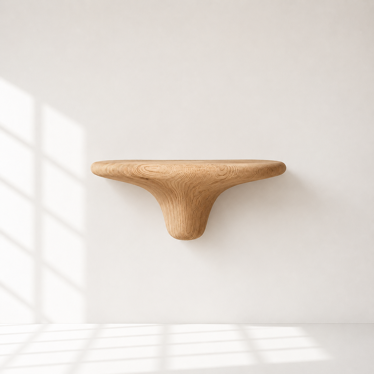 Handmade Solid Wood Mushroom Floating Shelf