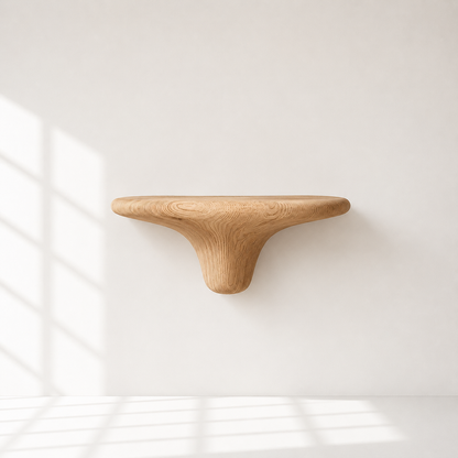 Handmade Solid Wood Mushroom Floating Shelf