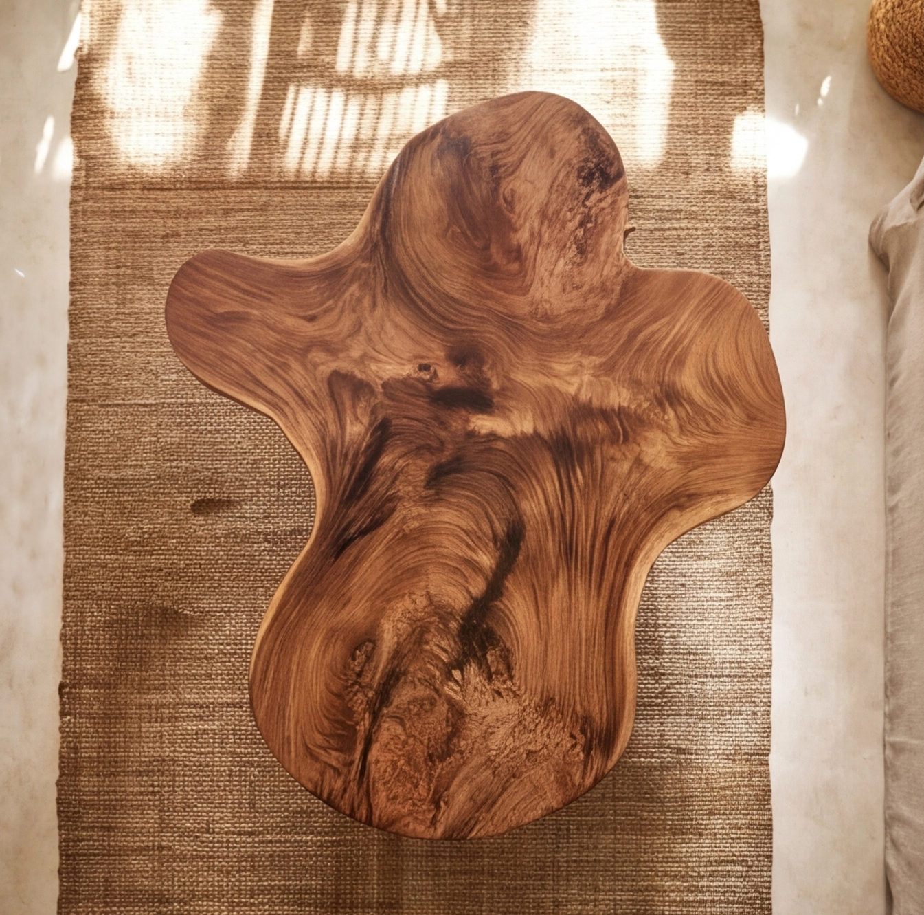 Solid Wood Organic Freeform Coffee Table
