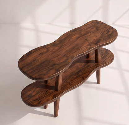 Mid Century Modern Wood Console Table
