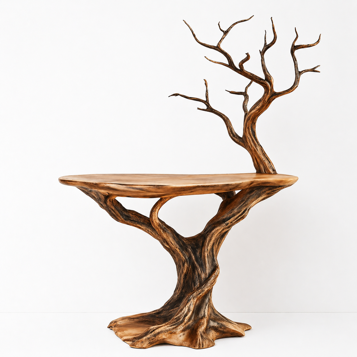 Organic Modern Sculptural Record Player Stand