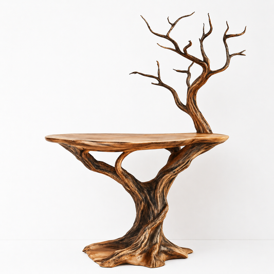 Organic Modern Sculptural Record Player Stand