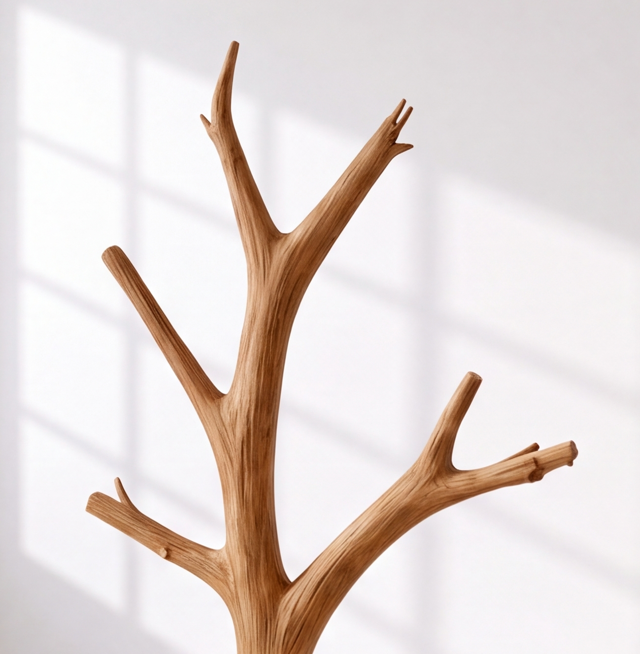 Freestanding Tree Coat Rack Solid Wood