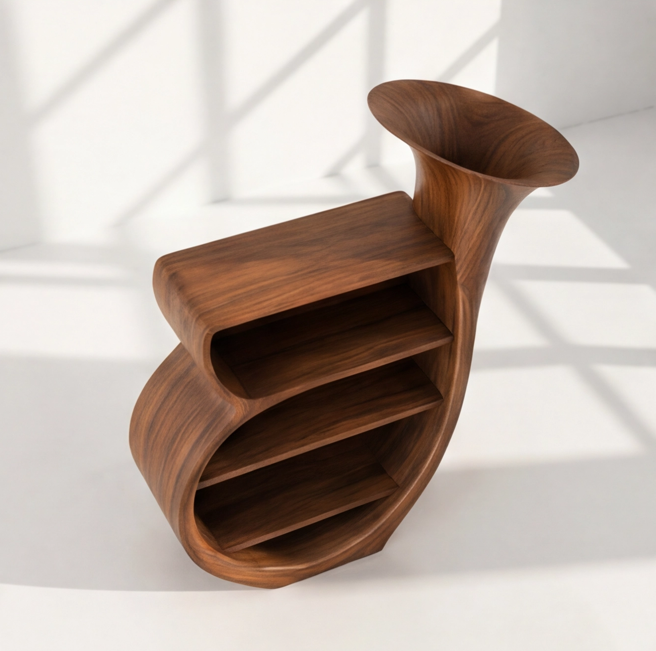 Organic Modern Record Player Stand