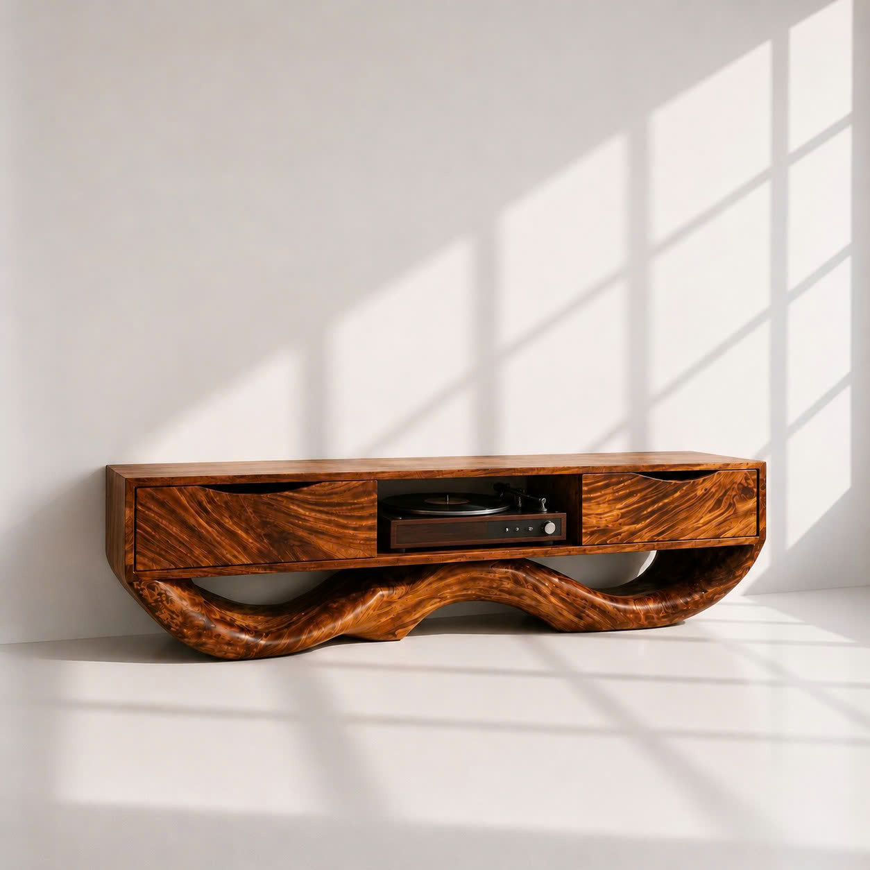 Organic Wood Modern TV Stand