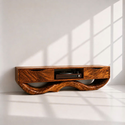 Organic Wood Modern TV Stand