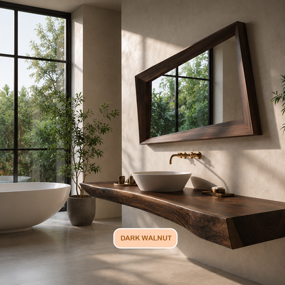 Floating Modern Rustic Wood Bathroom Vanity