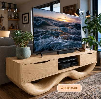 Organic Wood Modern TV Stand