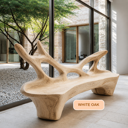 Sculptural Organic Wood Bench