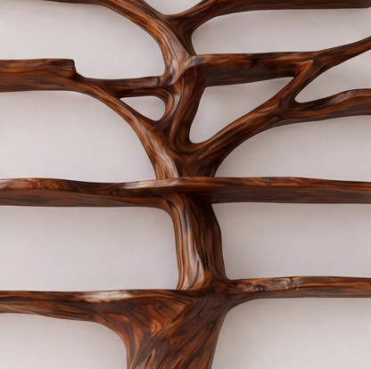 Wall Mounted Rustic Tree Bookshelf