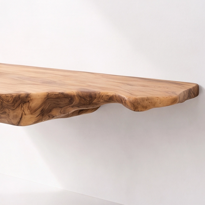 Floating Live Edge Solid Wood Vanity