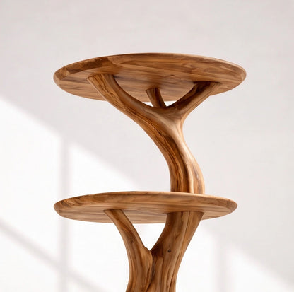 Wooden Tree Record Player Stand