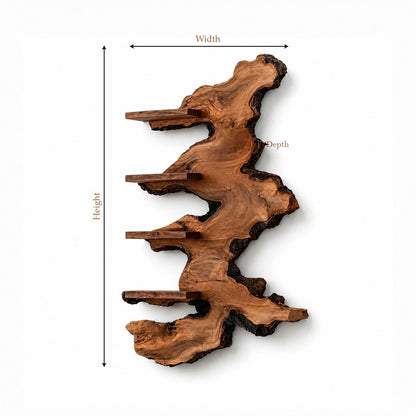 Handmade Solid Wood Live Edge Wine Rack