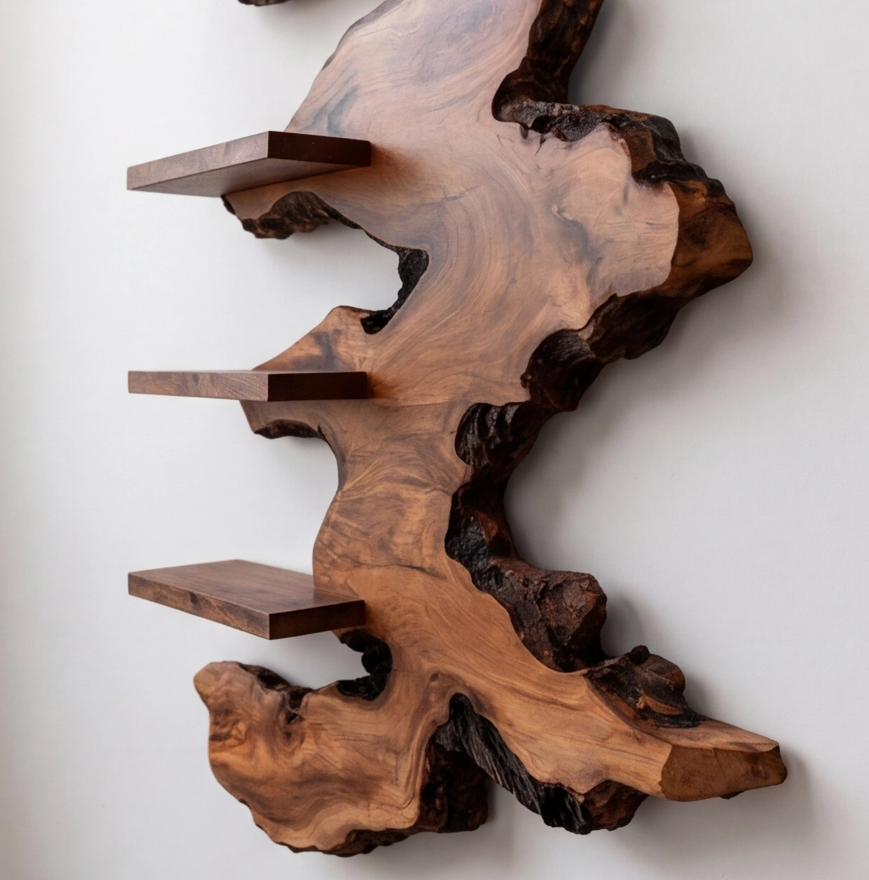 Handmade Solid Wood Live Edge Wine Rack