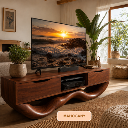 Organic Wood Modern TV Stand