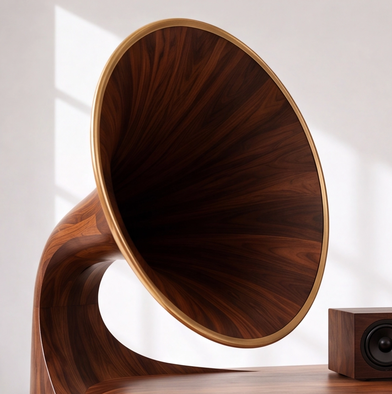 Mid-Century Modern Vinyl Storage Turntable Console