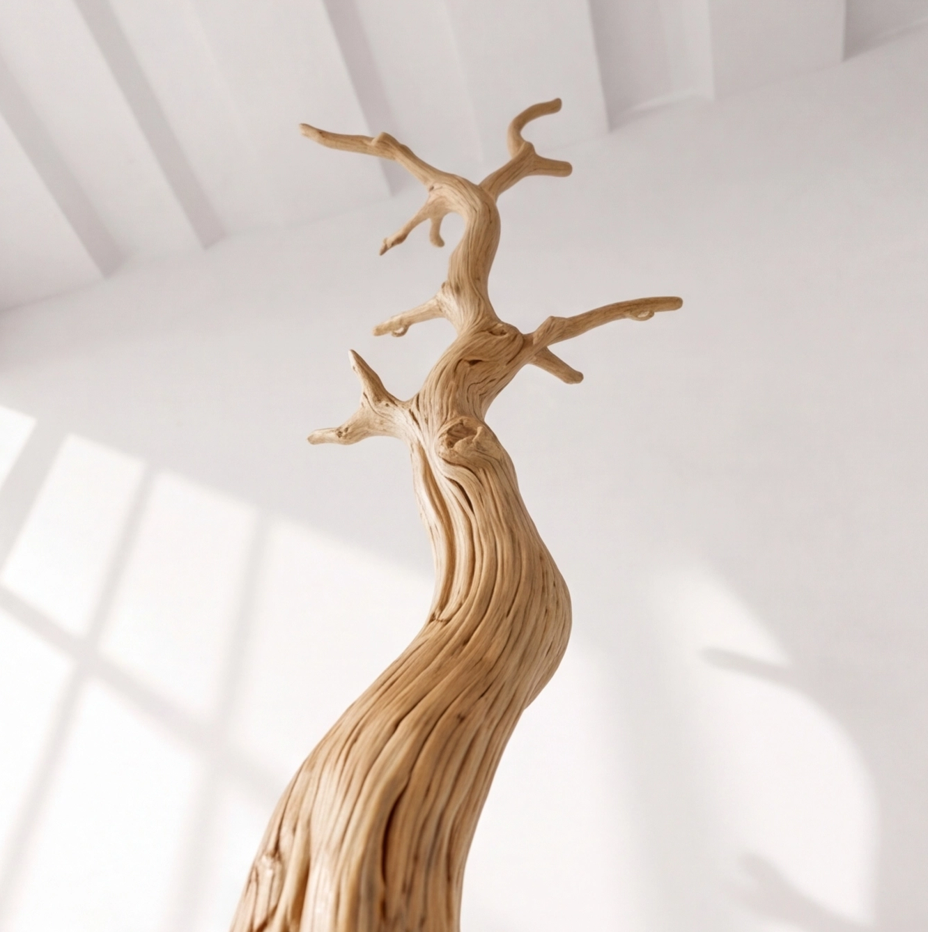 Rustic Solid Wood Tree Coat Stand