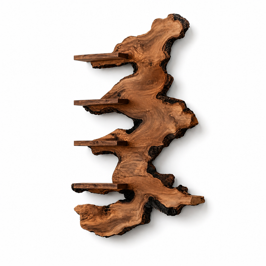 Handmade Solid Wood Live Edge Wine Rack