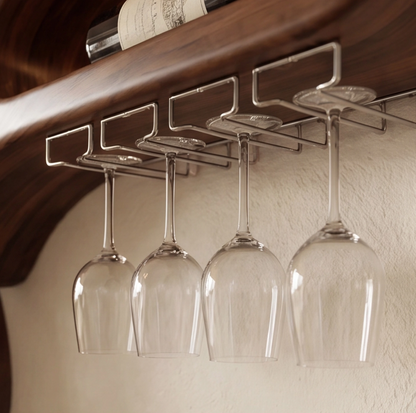Wall Mounted Wood Wine Stemware Rack