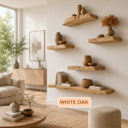 Handcrafted Solid Wood Floating Shelf