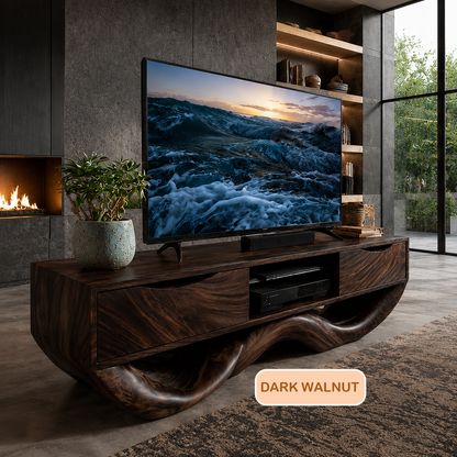 Organic Wood Modern TV Stand