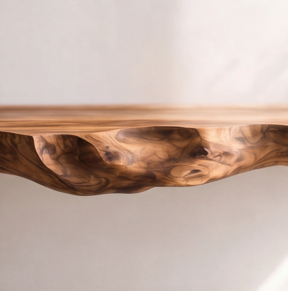 Wall-Mounted Live Edge Wood Bathroom Vanity