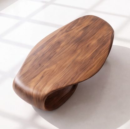 Organic Modern Sculptural Wood Coffee Table