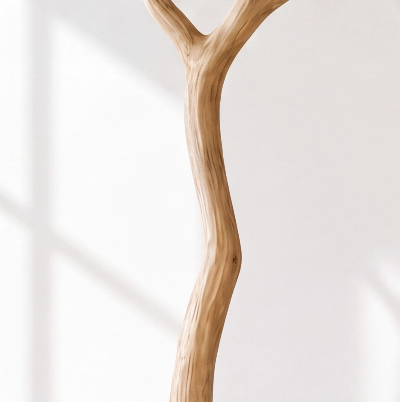 Natural Solid Wood Tree Coat Rack