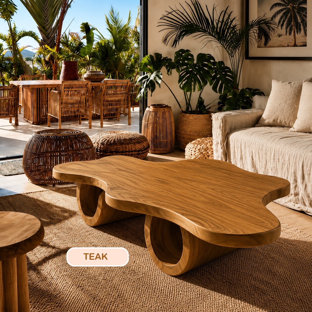 Rustic Modern Live Edge Coffee Table