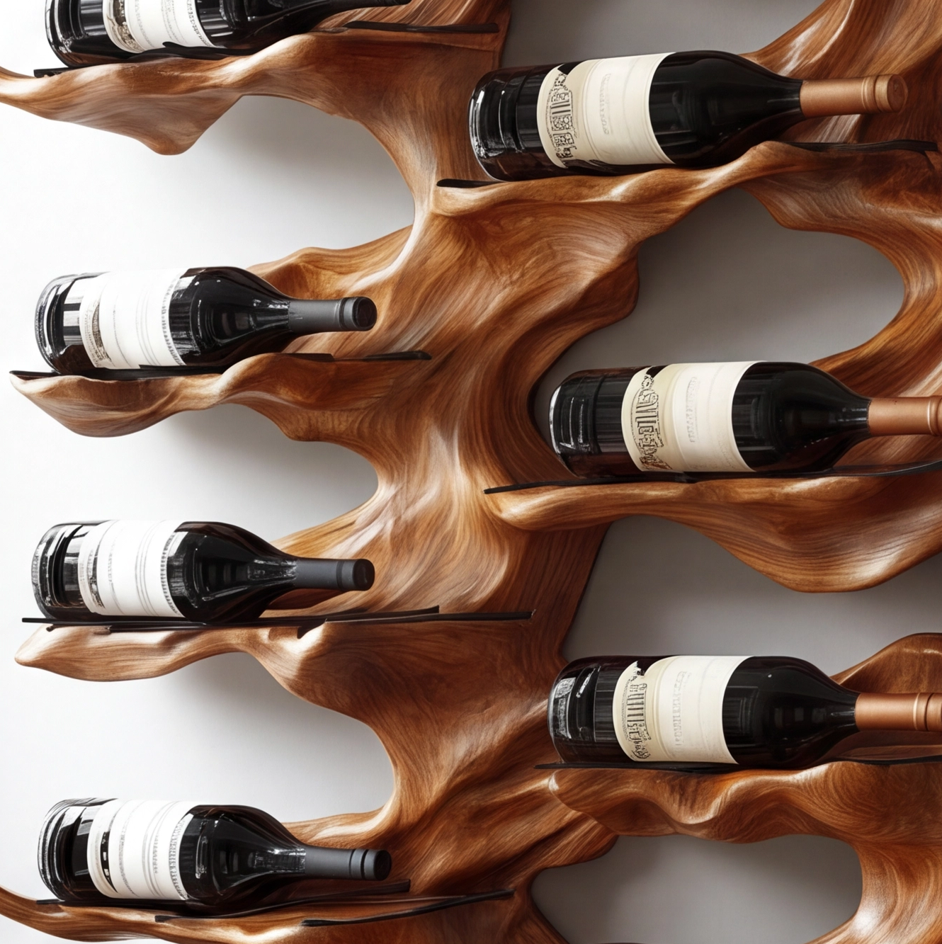 Organic Modern Wall Mounted Wine Rack