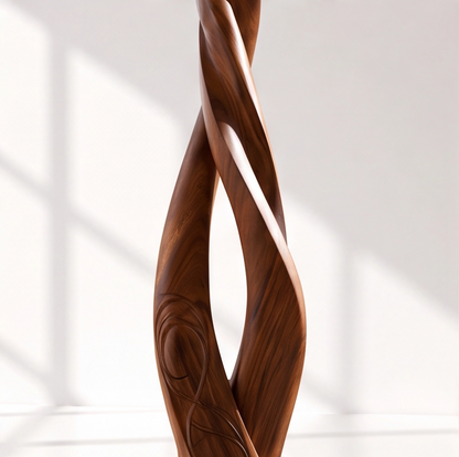 Sculptural Solid Wood Tree Coat Rack