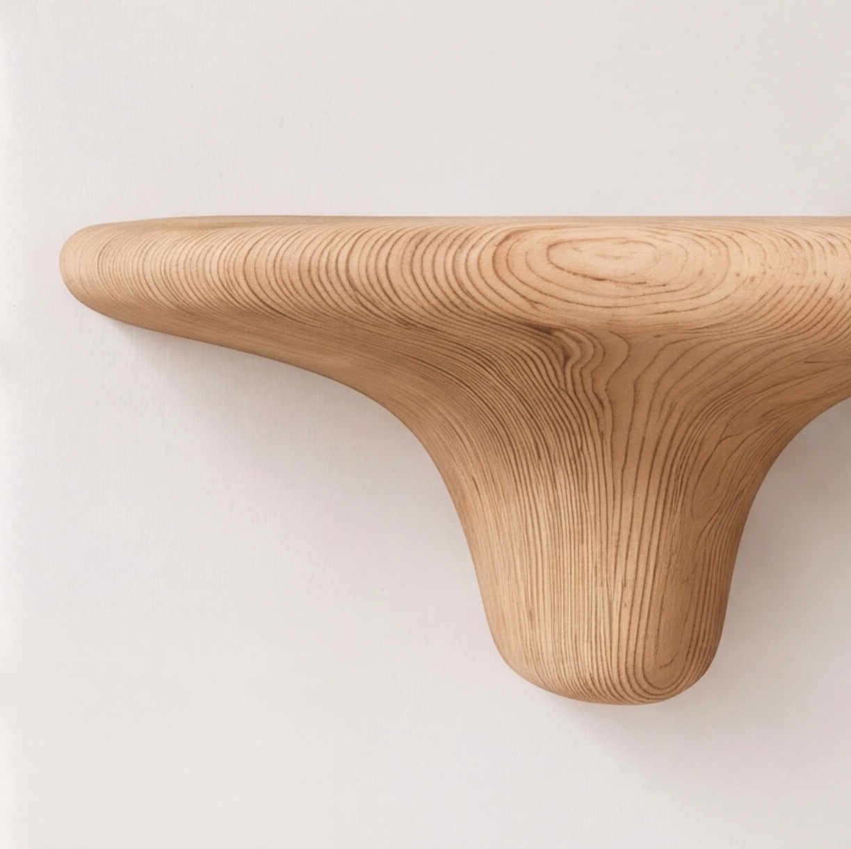 Handmade Solid Wood Mushroom Floating Shelf