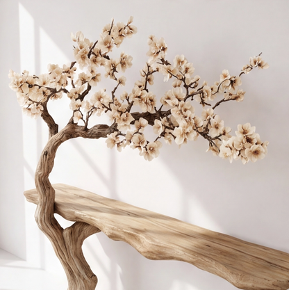 Artistic Wood Tree Shape Console Table