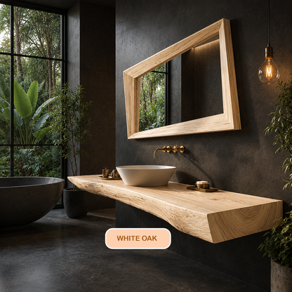 Floating Modern Rustic Wood Bathroom Vanity